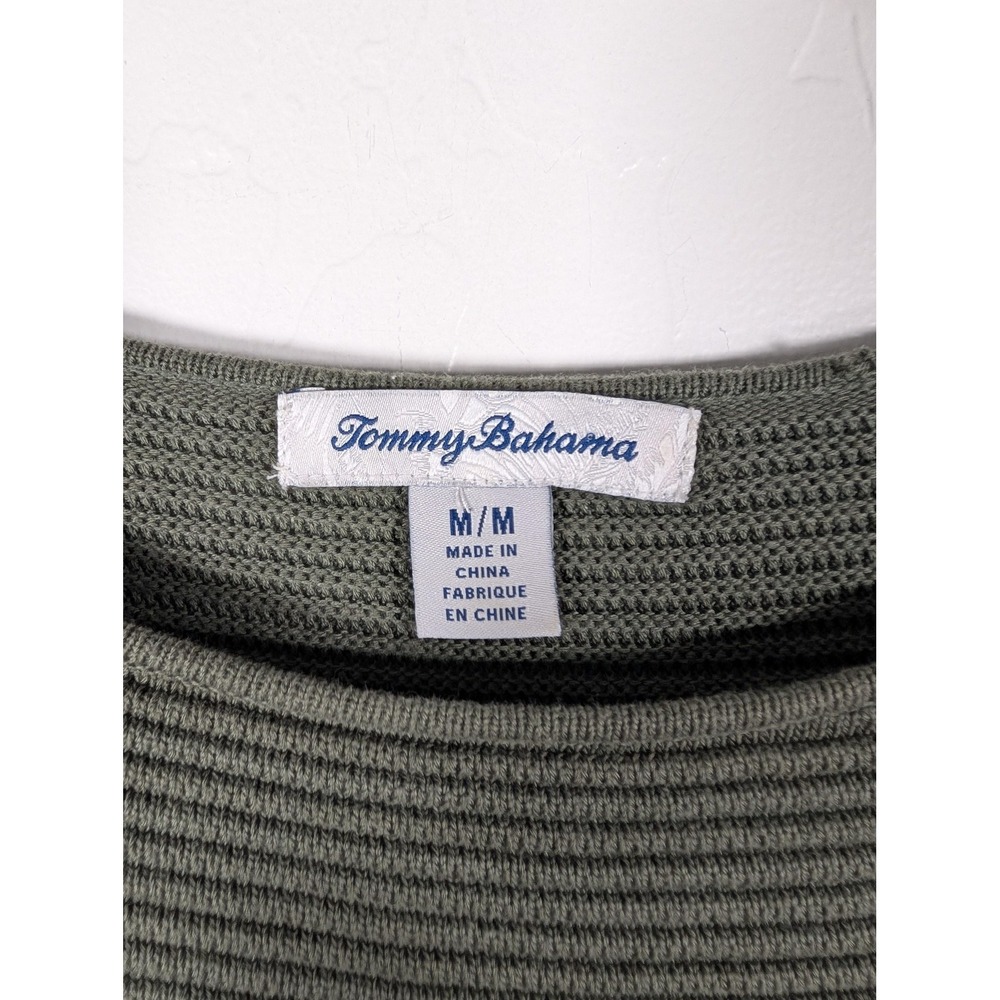 Tommy Bahama Sweater Womens Medium Green‎ Short Sleeve Boat Neck Knit Pullover - Picture 2 of 9